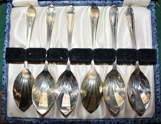 Collection of plated cutlery, 2 lorgnette , ebony dressing set etc